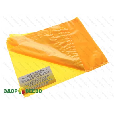 Пакет для созревания и хранения сыра термоусадочный 180х250 мм, жёлтый, прямоугольный  (Юнивак) 5 штук. Артикул: 3585