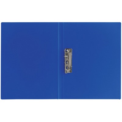 Папка скоросшиватель с боковым прижимом А4, синий BRAUBERG