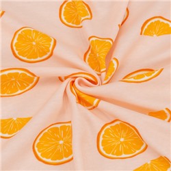 Маломеры интерлок Апельсины цвет персиковый 1,1 м