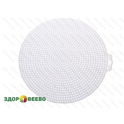 Дренажный коврик полимерный, белый, круг 14,8 см, 1шт Артикул: 2692