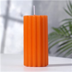 Свеча- цилиндр ароматическая "Рельеф. Апельсин", 5х10 см