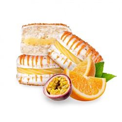Печенье Макарон Macarons38 Маракуйя - Апельсин с вафельной крошкой (6 шт.)