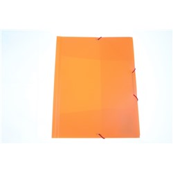 Папка на рез. А4 0,5мм "Juicy",3 клап., непрозр. оранжевая deVENTE 3070702