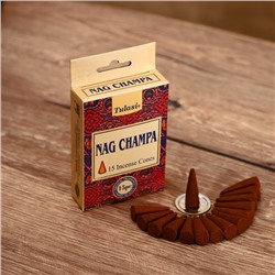 Благовония NAG CHAMPA "Tulasi" 15 аромаконусов Оригинал