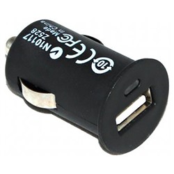 Автомобильный адаптер АЗУ-USB для Apple iPhone 4 1000 mA (черный) 17071