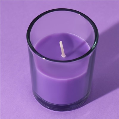 Свеча в стакане «Лаванда», 5 х 6 см