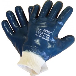 Перчатки с нитриловым покрытием и эластичной резин