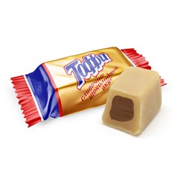 Скидка -12%! Тоффи сливочно-шоколадный вкус (флоупак) конфеты неглаз. 1кг/сливочные