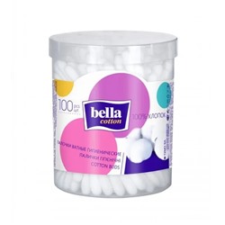 Ватные палочки "Bella cotton" 100 шт. круглая упаковка