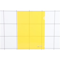 Папка-уголок А4, 0,15мм желтая Brauberg 223968