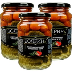 Ассорти Бояринъ 720мл томаты и огурцы ст/б (8)