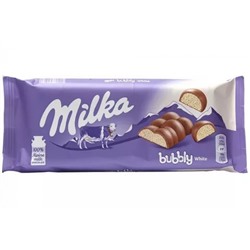 Шоколад Milka Bubbly White 100гр