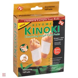 Детоксикационный пластырь Kinoki для ног 10 шт желтый