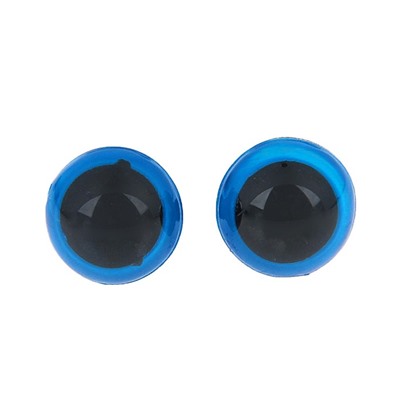 Глаза винтовые с заглушками, полупрозрачные, набор 4шт, цвет голубой, размер1 шт: 1,4×1,4 см