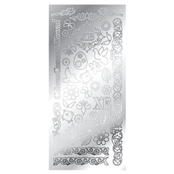Наклейки для пасх.декора "Серебро Silver" (50) С