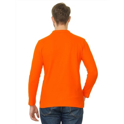 Рубашка поло мужская Мос Ян Текс цвет "Оранжевый"  д/р