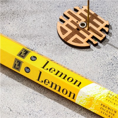 Благовония Zed Black Fab Series "Лимон Lemon", 20 палочек в упак, шестигранник