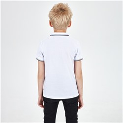 Белая футболка-поло для мальчика