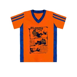 Оранжевая футболка для мальчика 79732-МЛ17