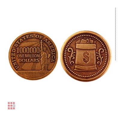 Монета 1 МИЛЛИОН ДОЛЛАРОВ d30мм
