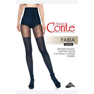 Плотные эластичные фантазийные колготки 50 ден Conte Elegant