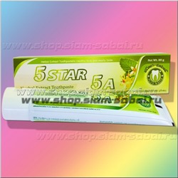 Тайская зубная паста 5STAR 5A в тубе 80 грамм