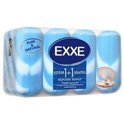 Туалетное крем+мыло EXXE 1+1 "Морской жемчуг" 4шт*90г (СИНЕЕ)