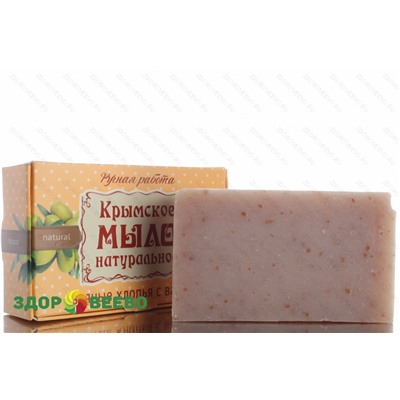 Крымское натуральное мыло "Овсяные хлопья и ваниль", 100 гр Артикул: 4494