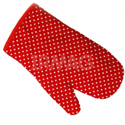 Прихватка-рукавица рогожка Fine Line Горох на красном (18 x 28)