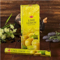 Благовония "HEM" 20 палочек угольные lime lemon