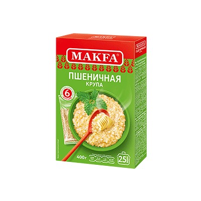 Варочный пакет Макфа Пшеничная "Полтавская" крупа  400г  (9)