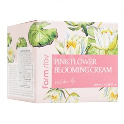 Крем для лица FarmStay Pink Flower Blooming Cream Water Lily С экстрактом лепестков водяной лилии (100 мл)